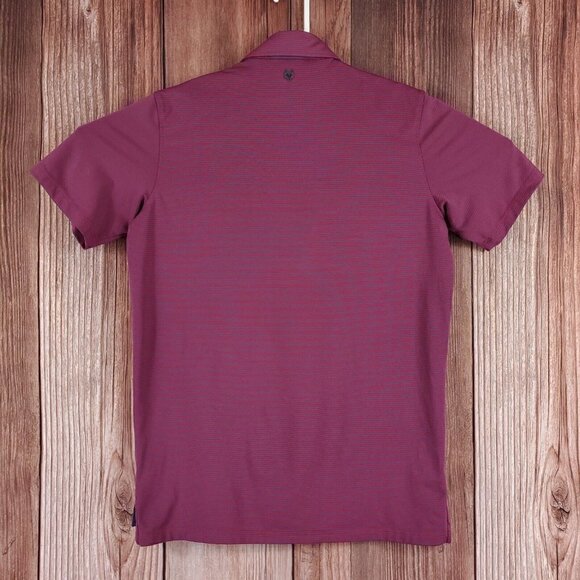 Greyson Mens Small Bird Embroidery Golf Ball Striped S/S Performance Polo Shirt - Picture 2 of 13